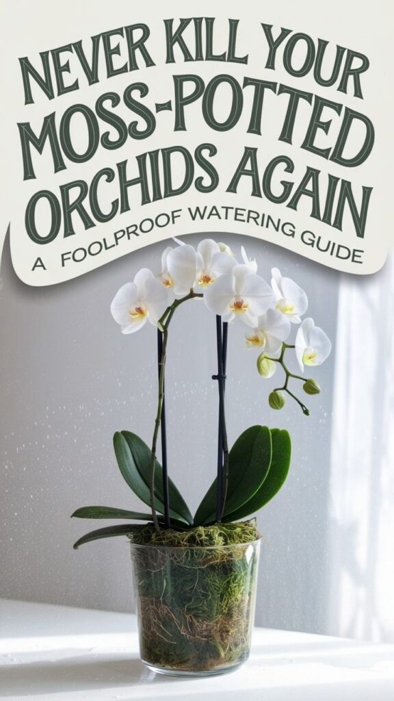 how to water orchid in moss