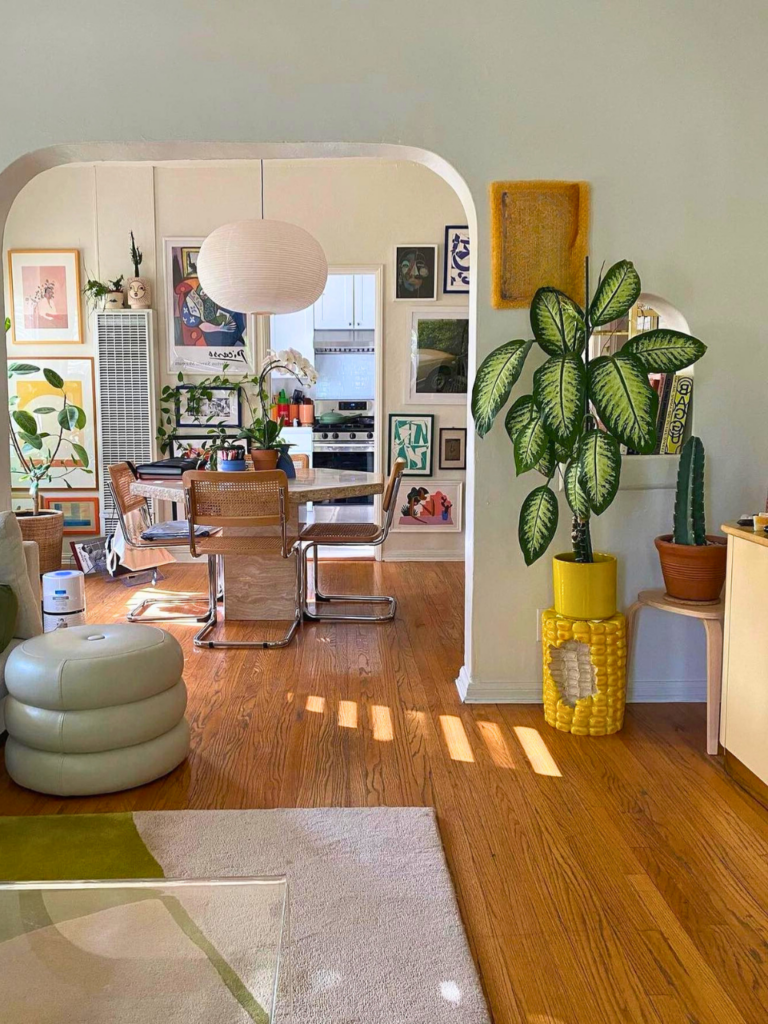 corner houseplants in living room
