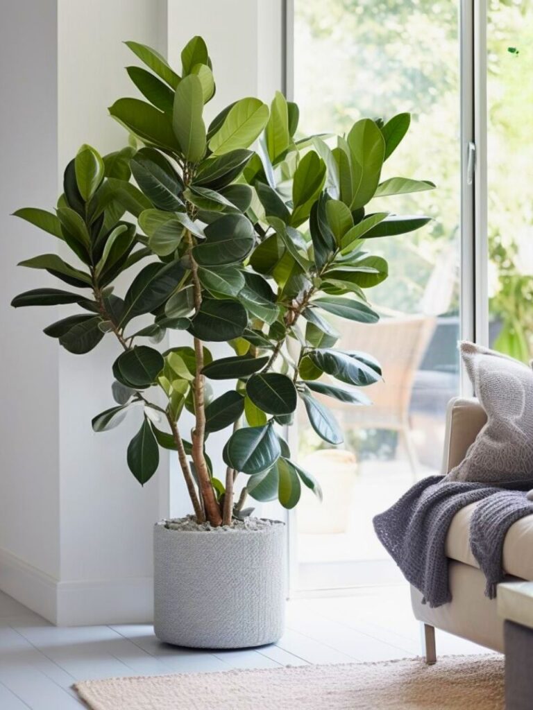 large indoor rubber plant