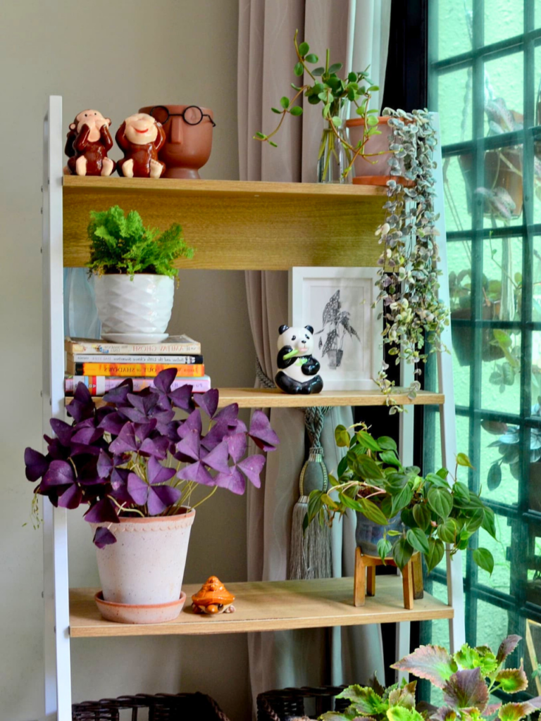 living room corner shelf