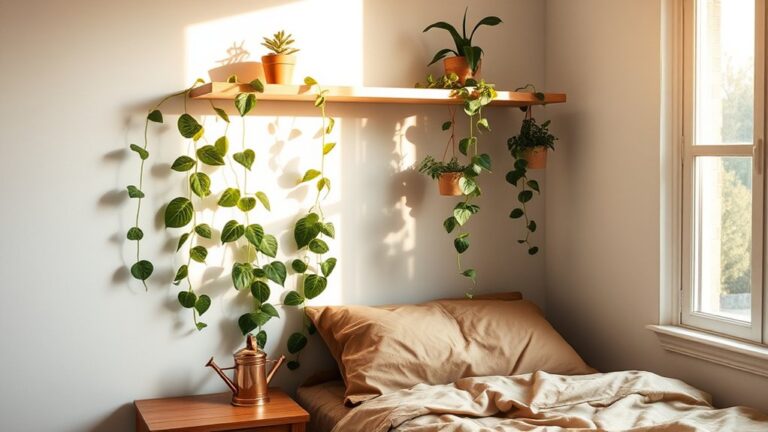 affordable bedroom vine decor