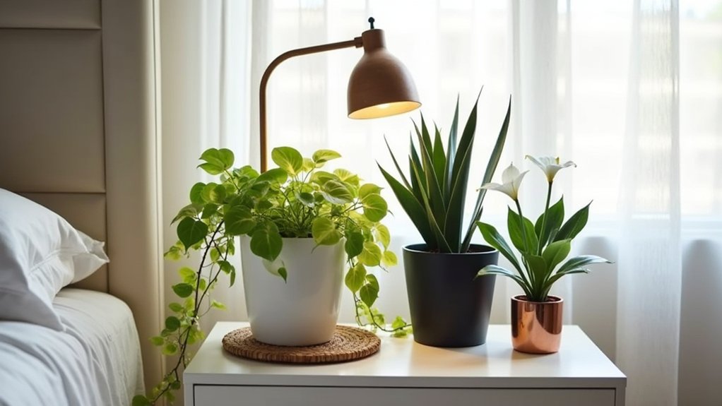 air purifying plants decoratively styled