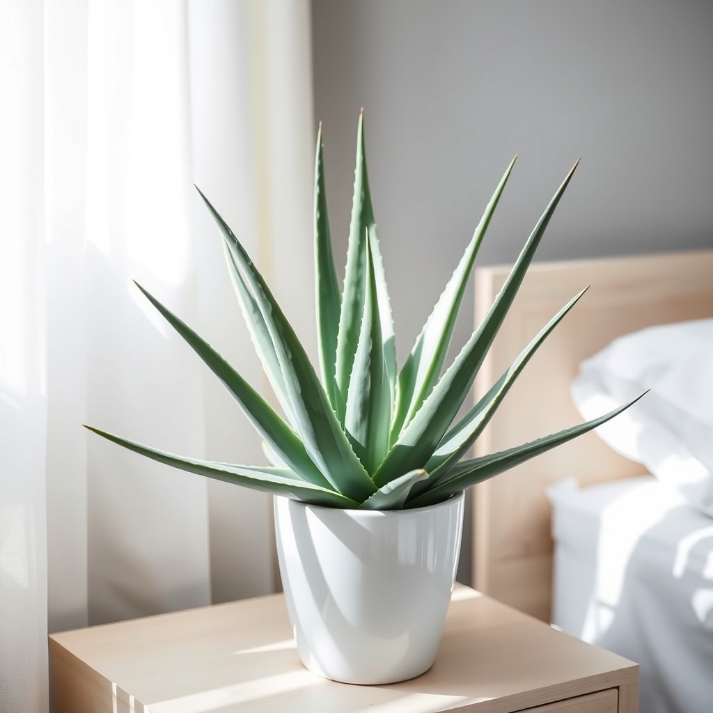 aloe vera humidifies bedroom naturally