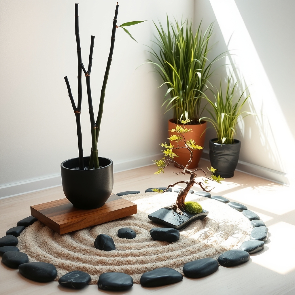 asian inspired plant arrangements