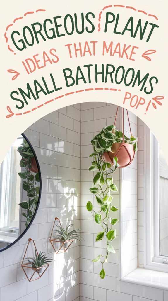 bathroom decor with plants 1