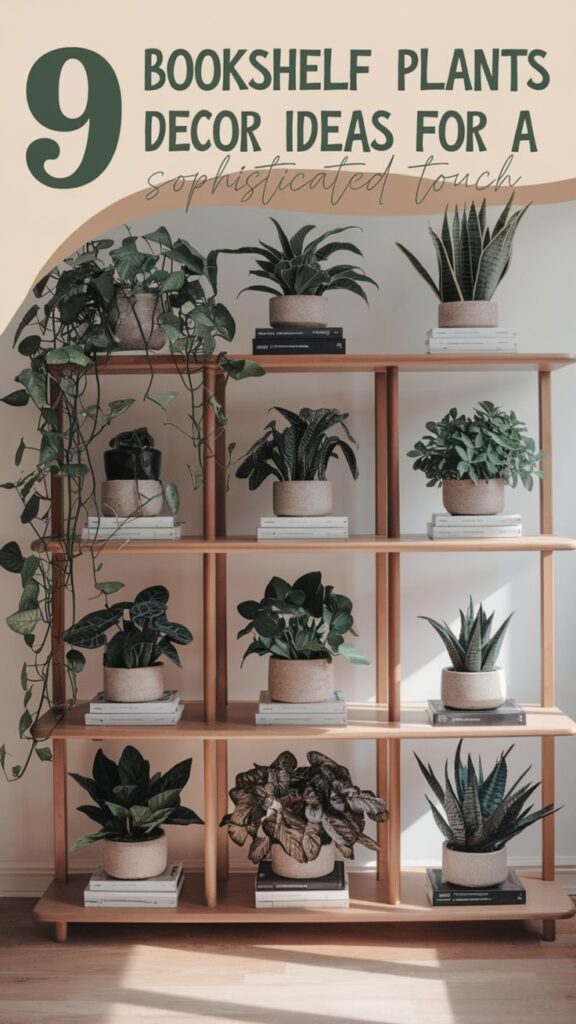 bookshelf plants decor ideas