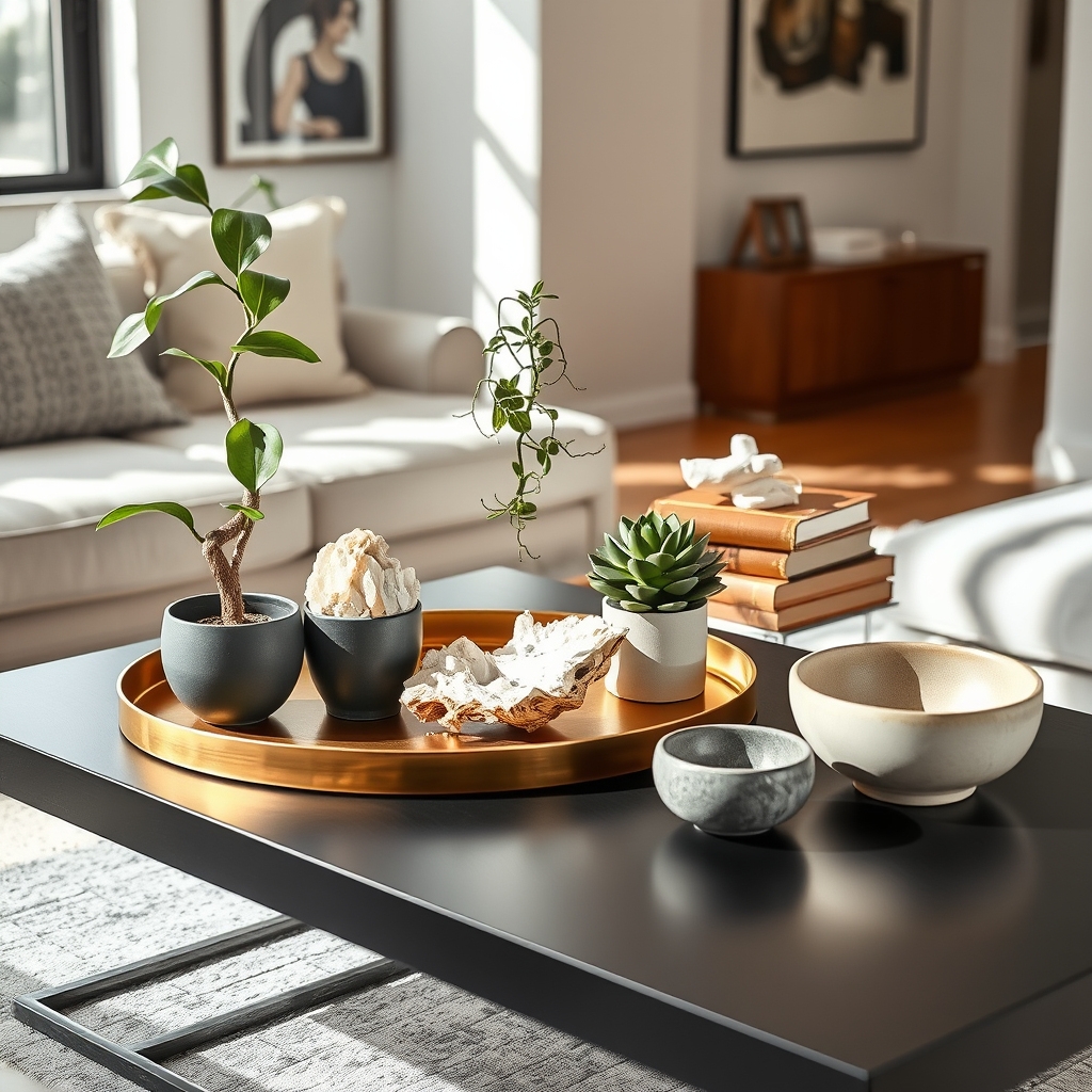botanical coffee table displays
