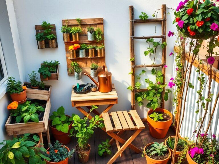 budget mini terrace gardening
