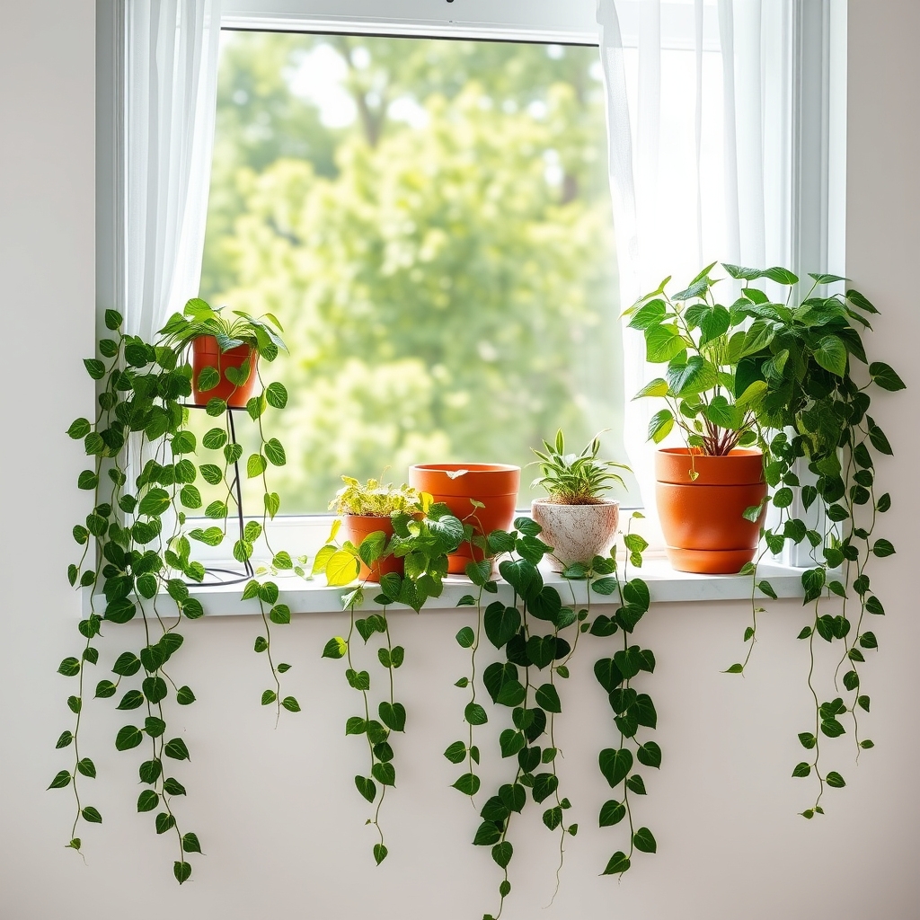 cascading plants for window sills