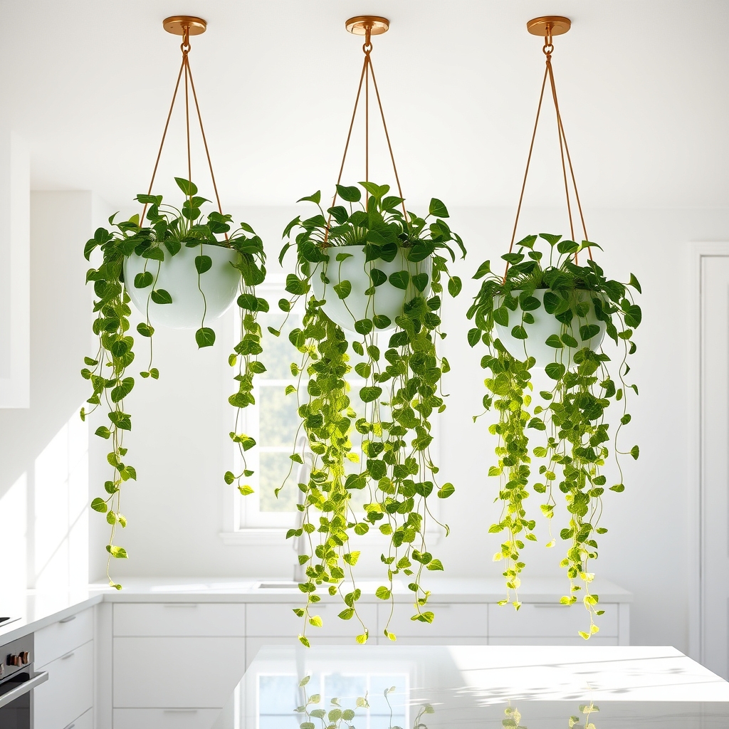 ceiling mounted hanging planters