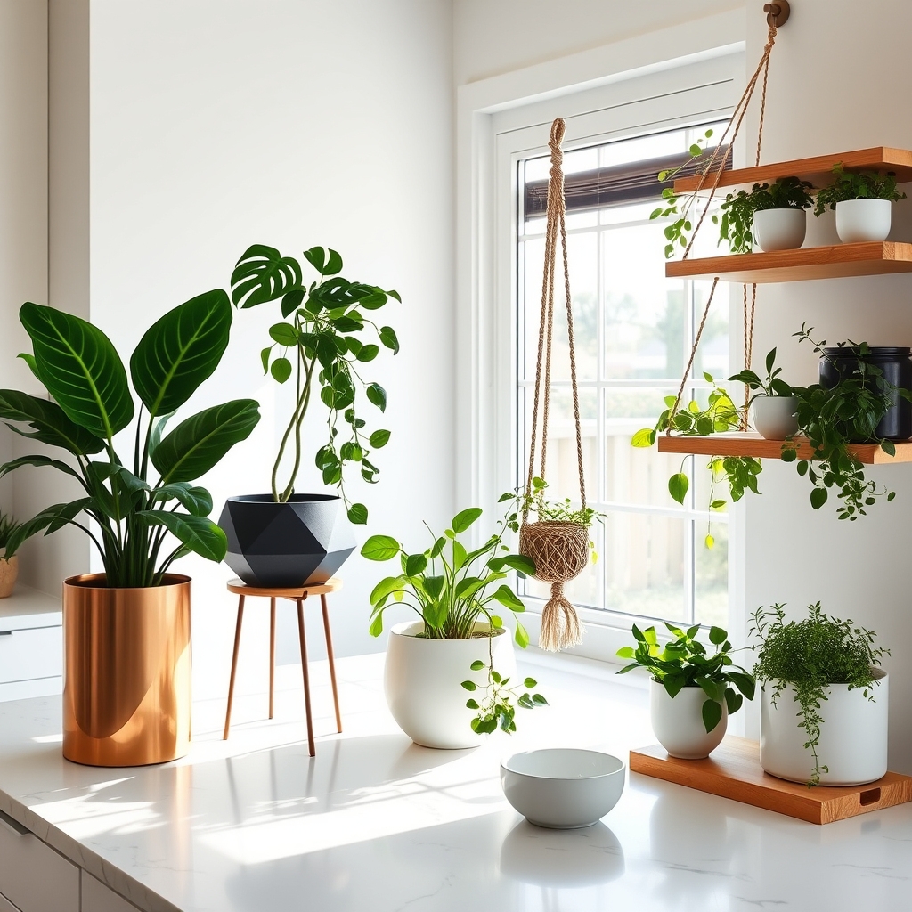 chic planters and displays