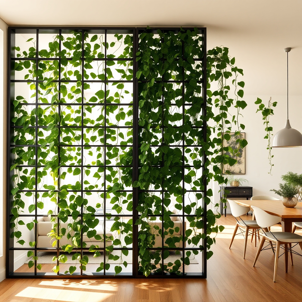 climbing plants as dividers