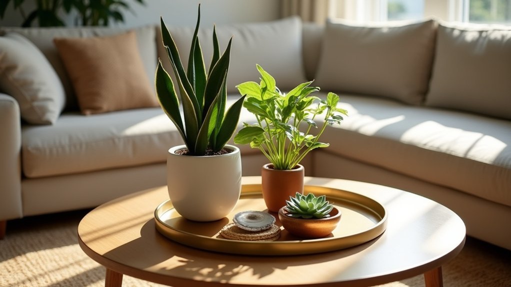 coffee table plant arrangement