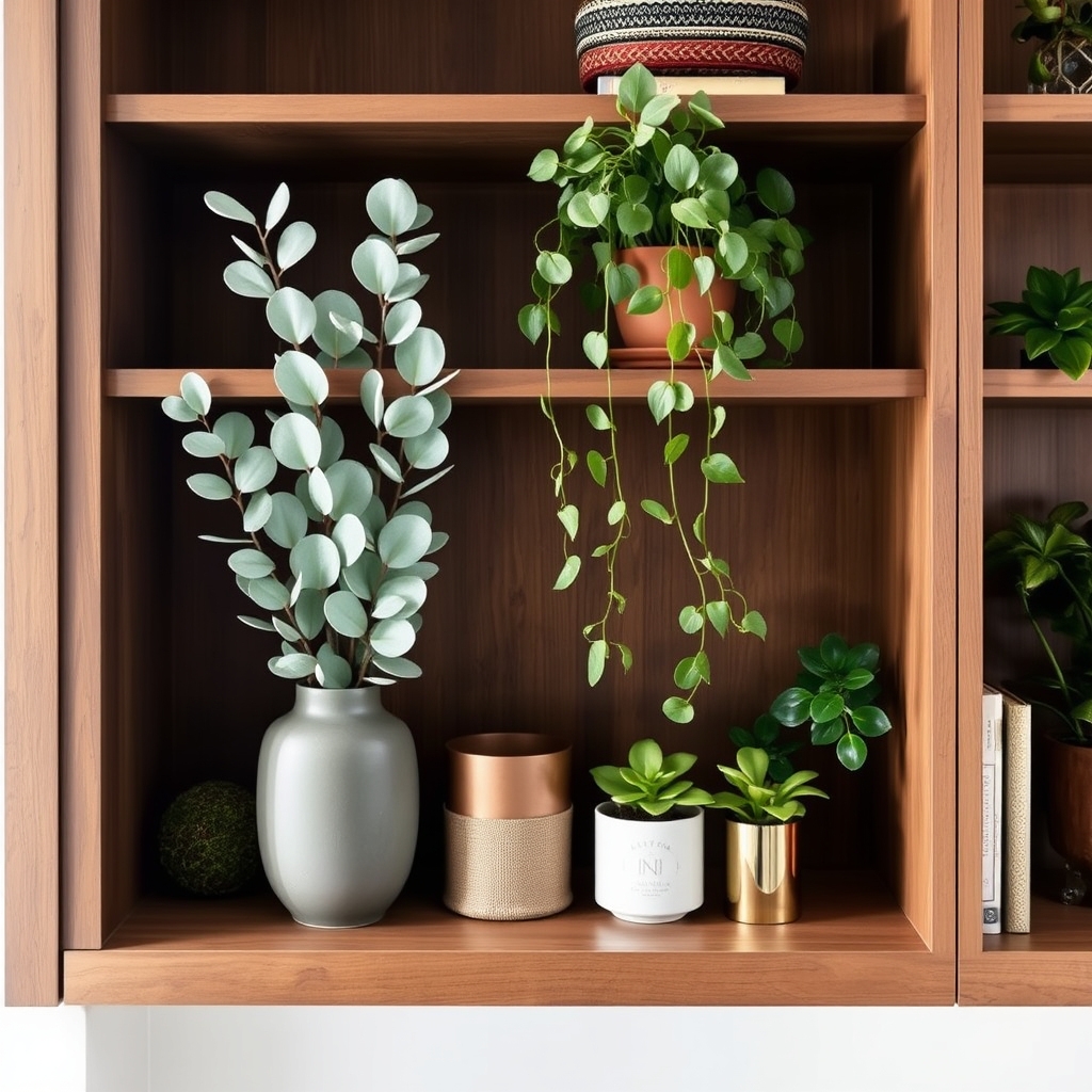 combining preserved and living plants