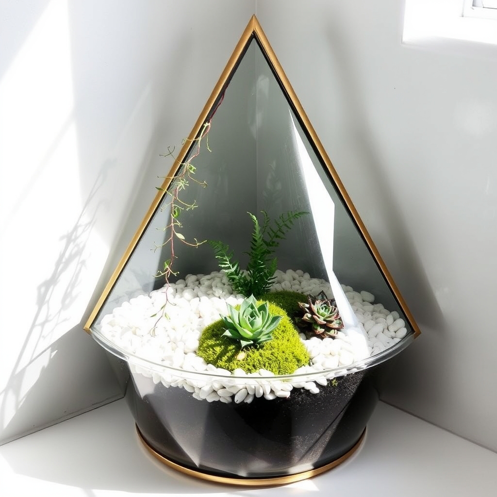 compact corner plant displays