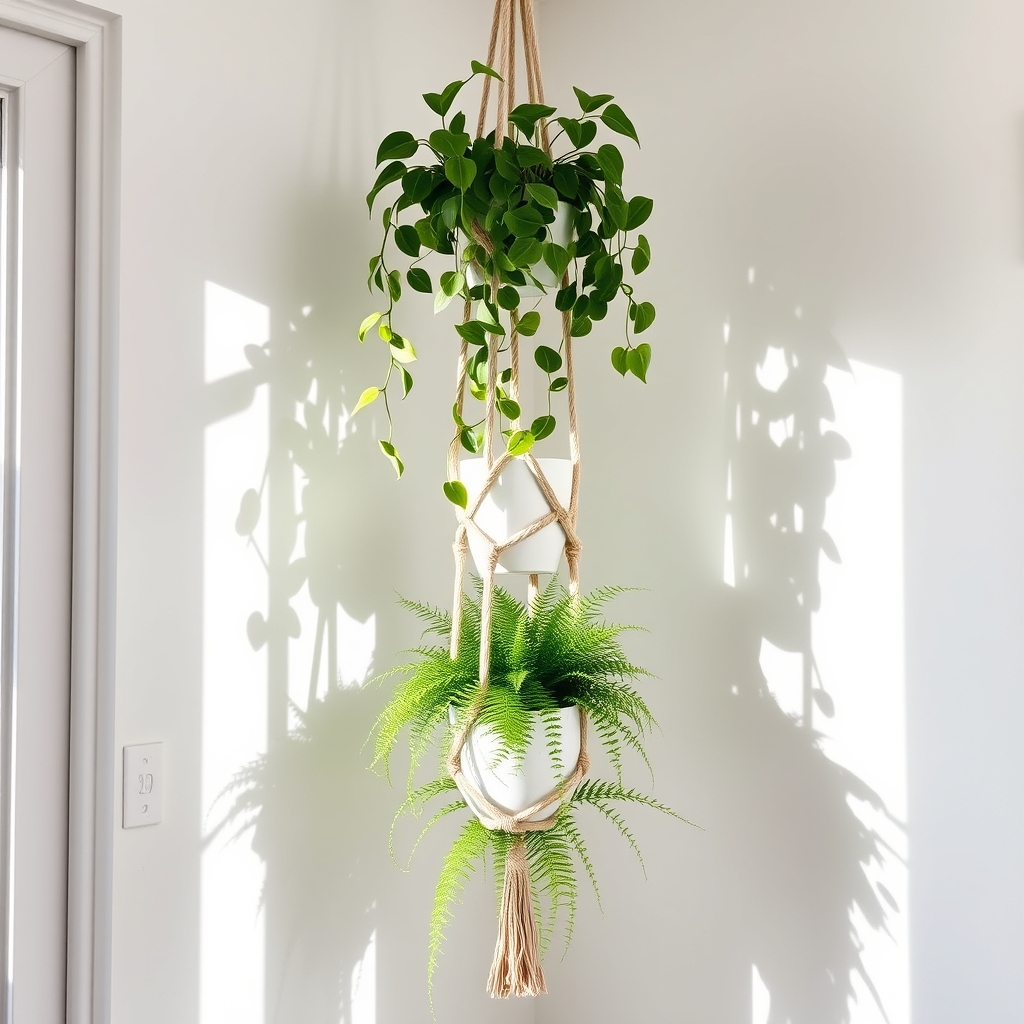 corner space plant hangers