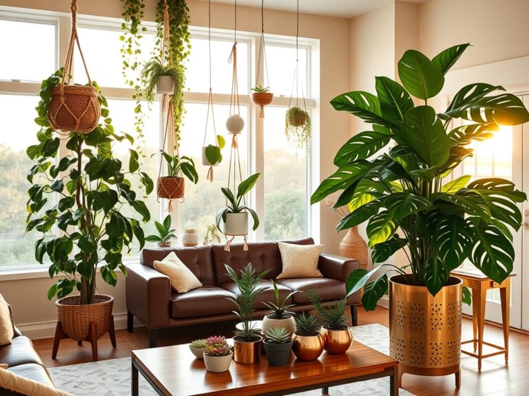 cozy indoor plant arrangements