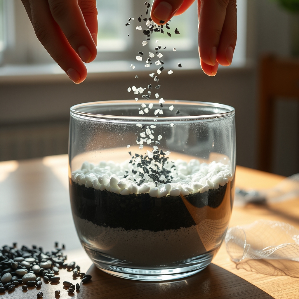 create terrarium drainage foundation
