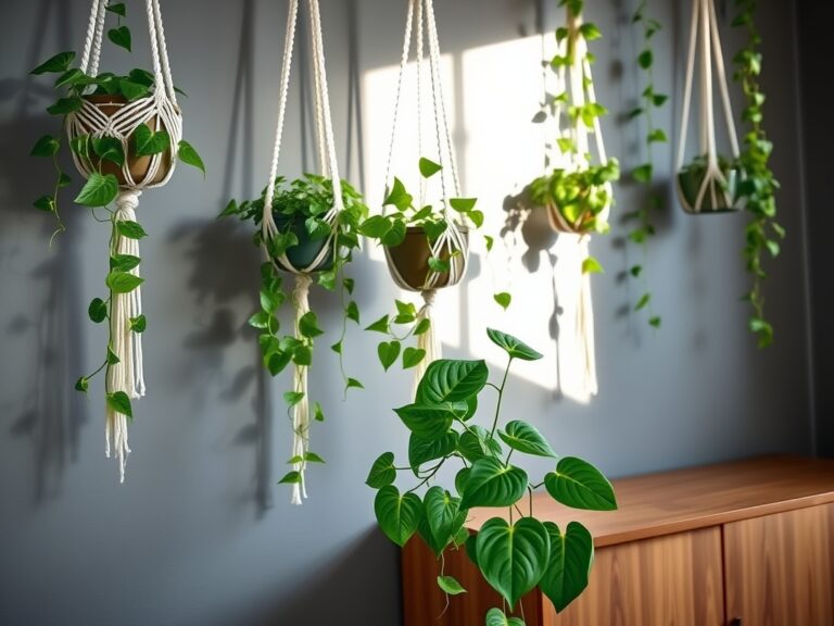 creative indoor vine displays
