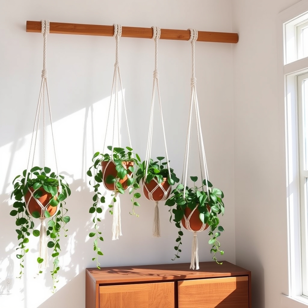 decorative plant hangers display