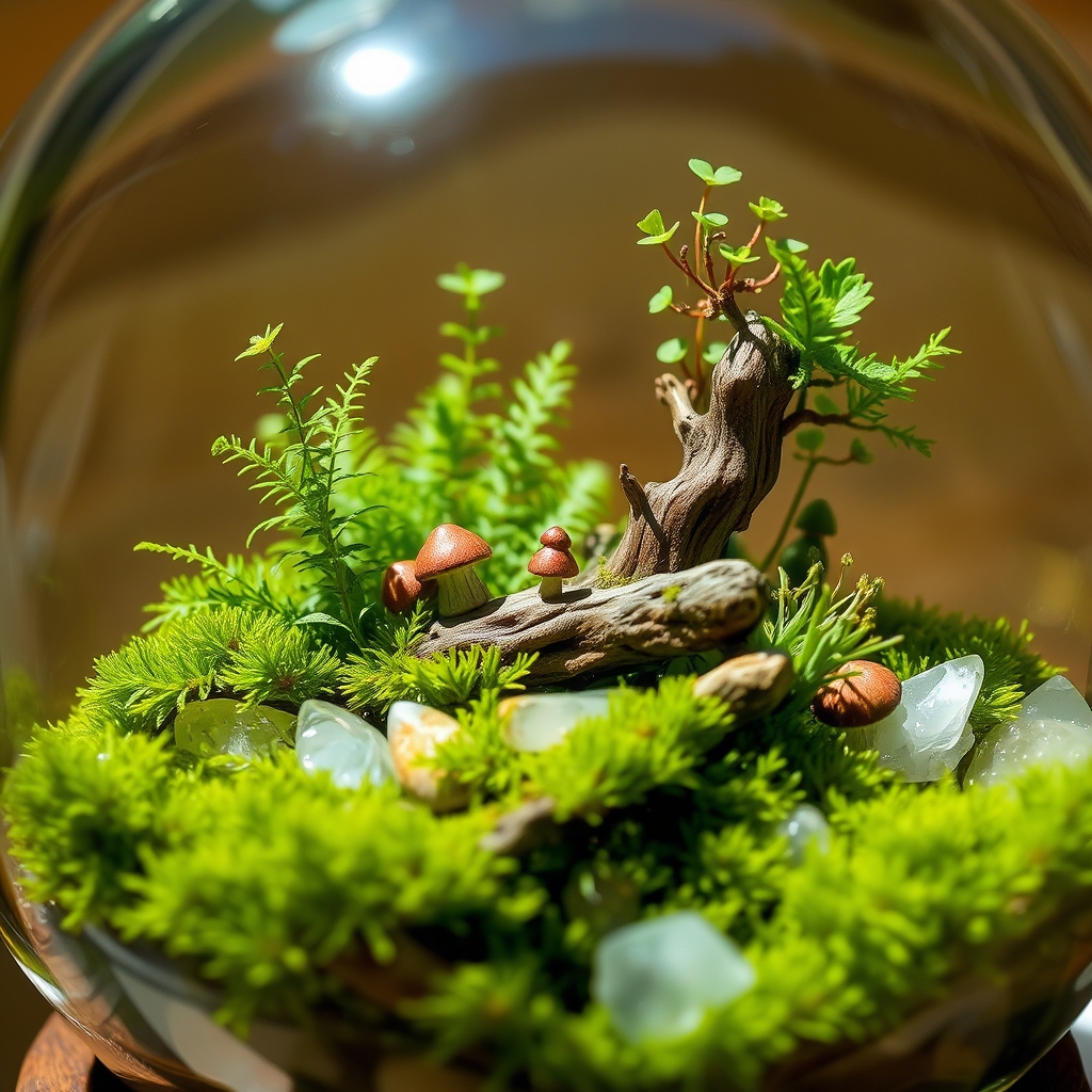 delightful whimsical woodland terrarium