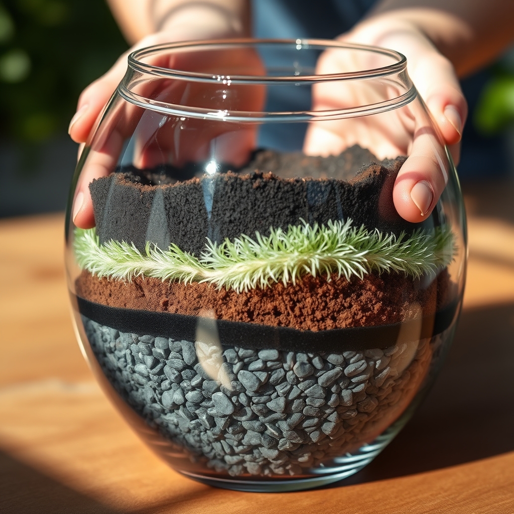 design terrarium substrate layers