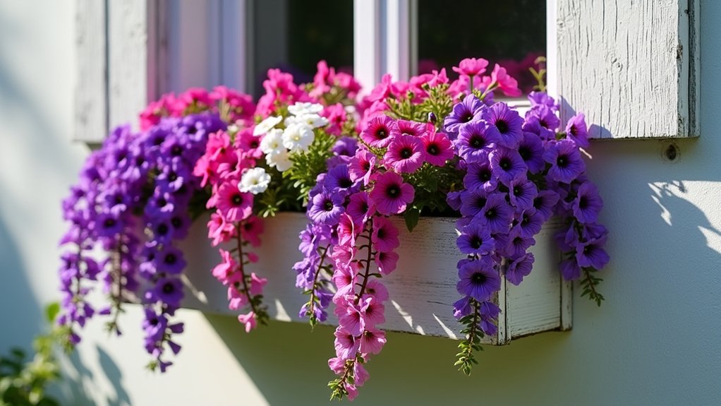 dramatic cascading floral display