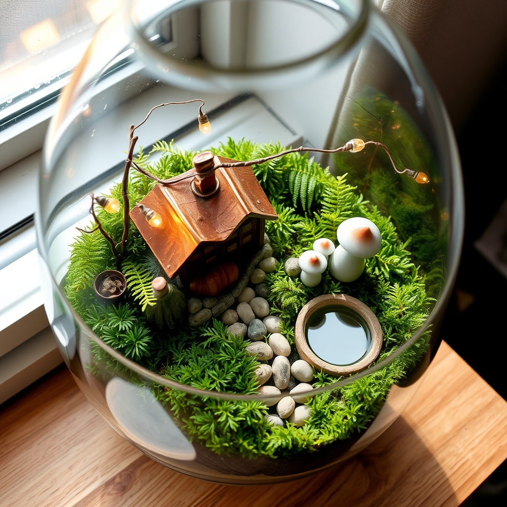 enchanted miniature fairy terrarium