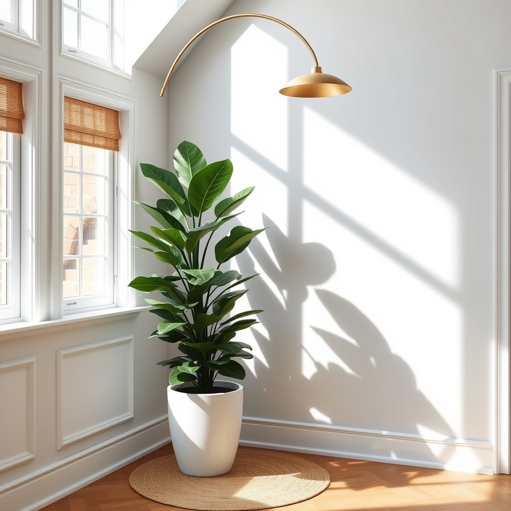 enhance corners with plants