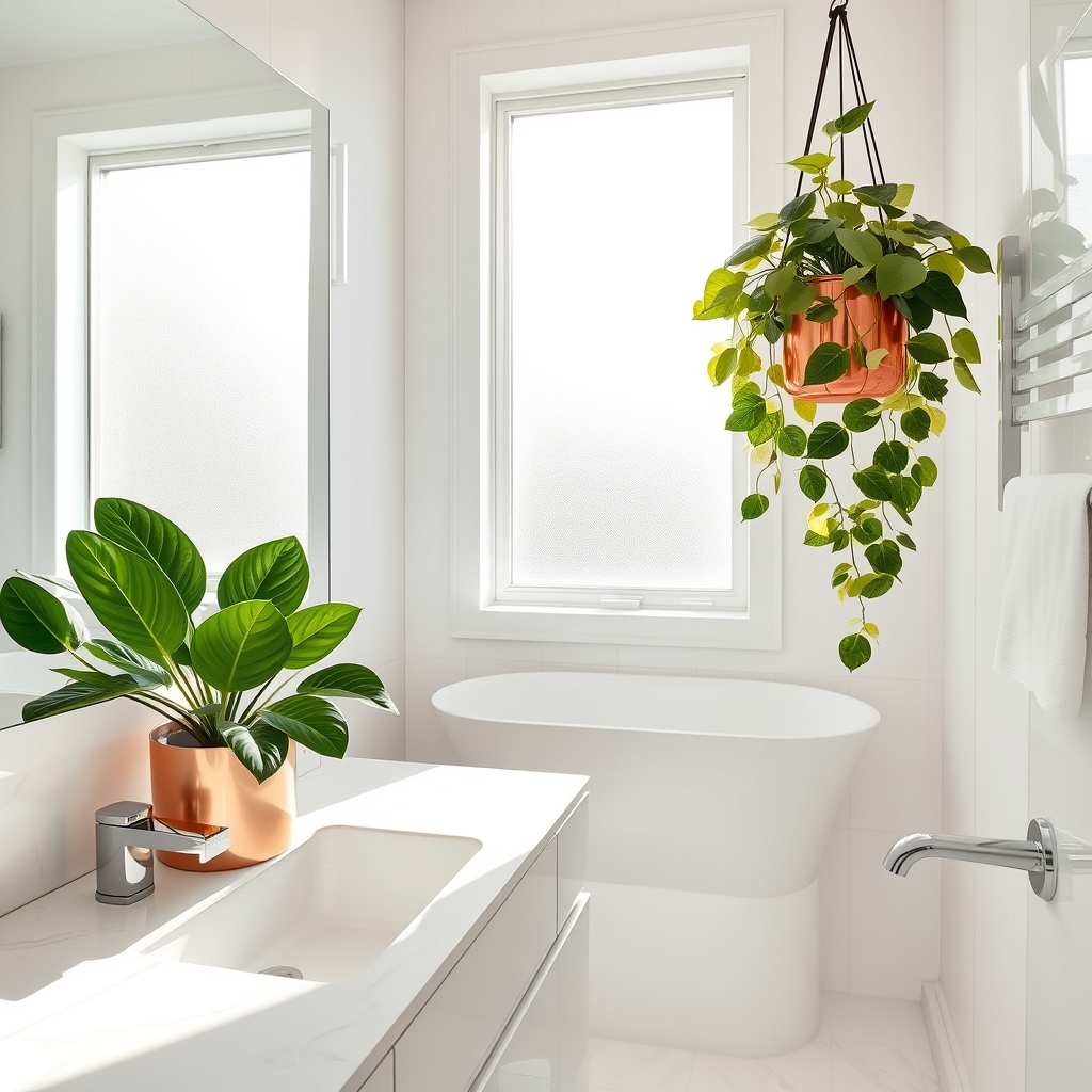 enhancing bathrooms with greenery