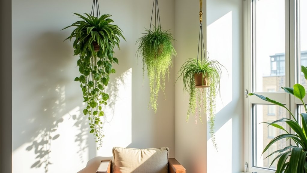 fill corners with greenery