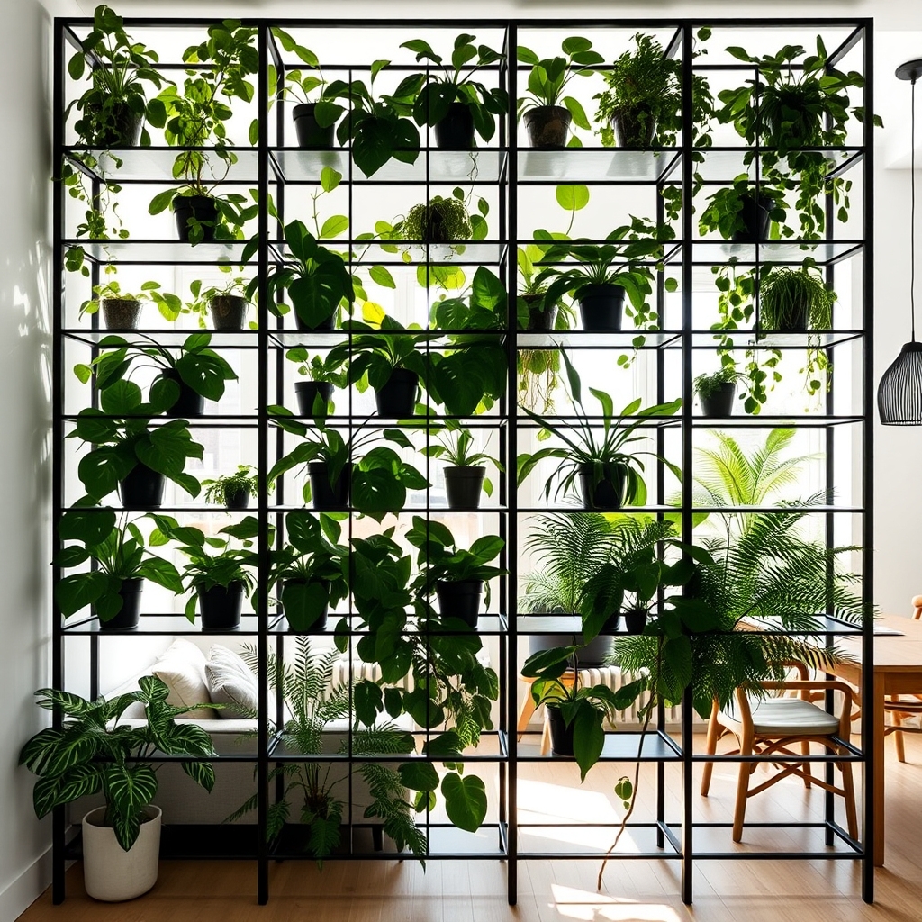 greenery inspired space separators
