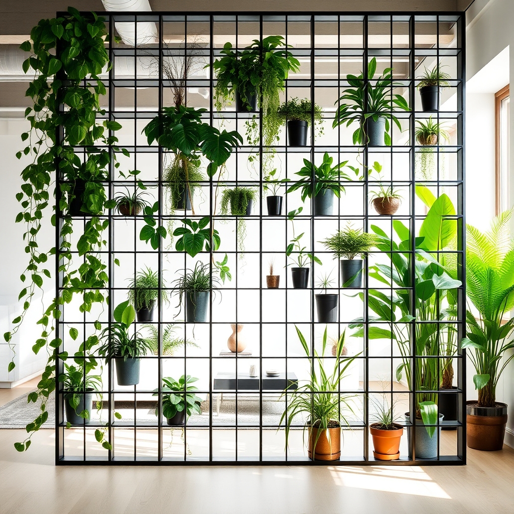 greenery inspired space separators