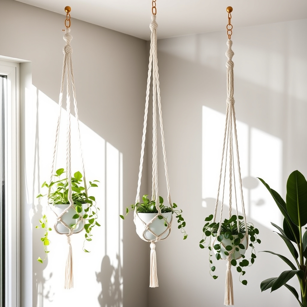 hanging macram plant holders