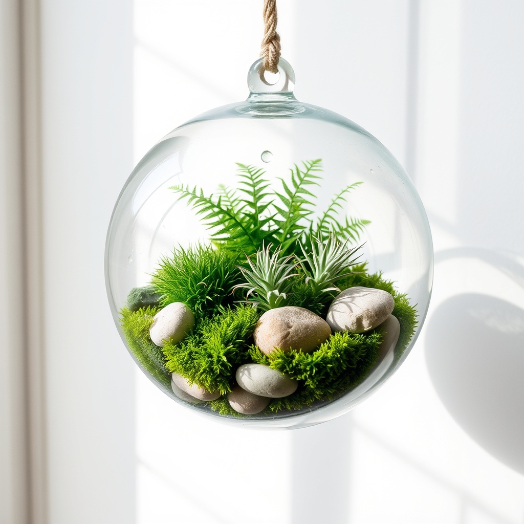 hanging orb green haven