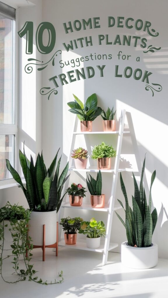 home decor with plants