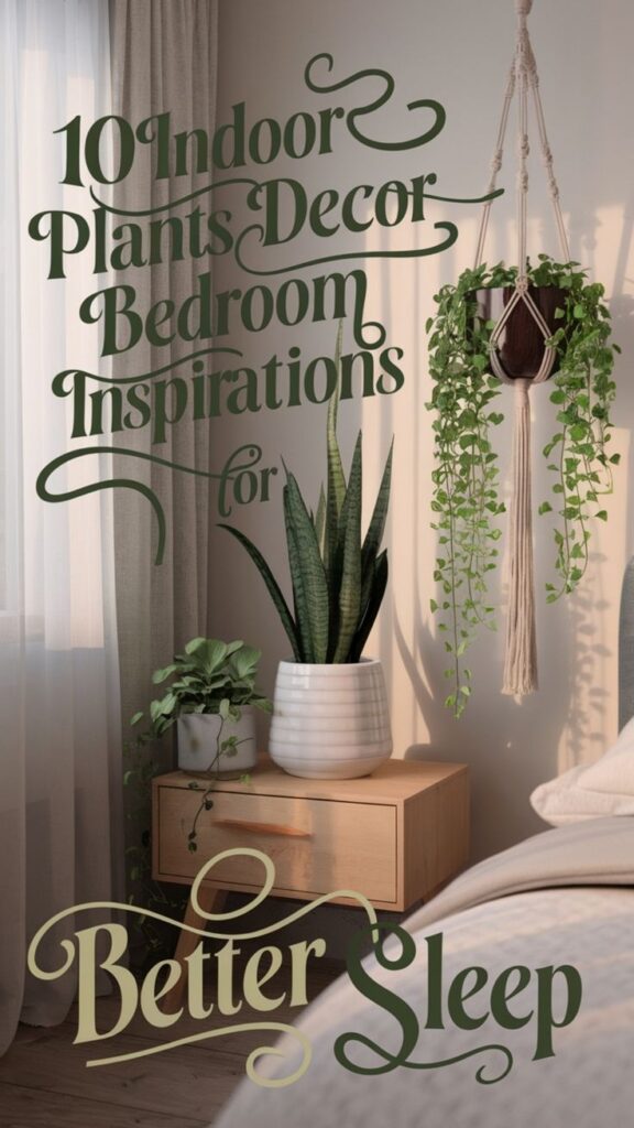 indoor plants decor bedroom