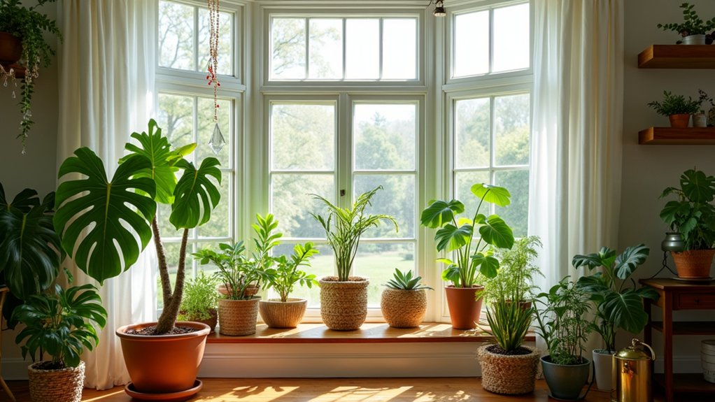 indoor greenery by window