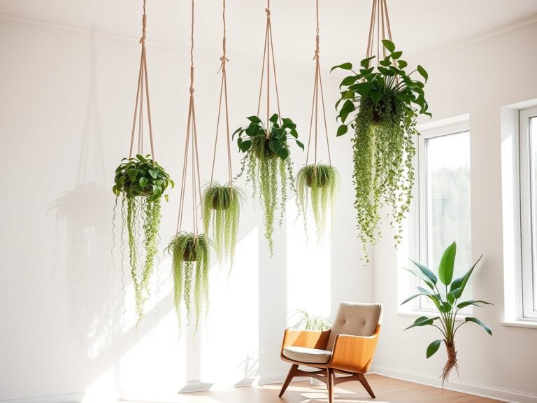 indoor hanging plant decor