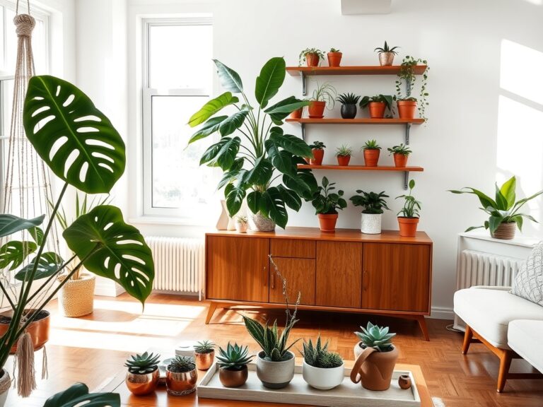 inviting home with plants