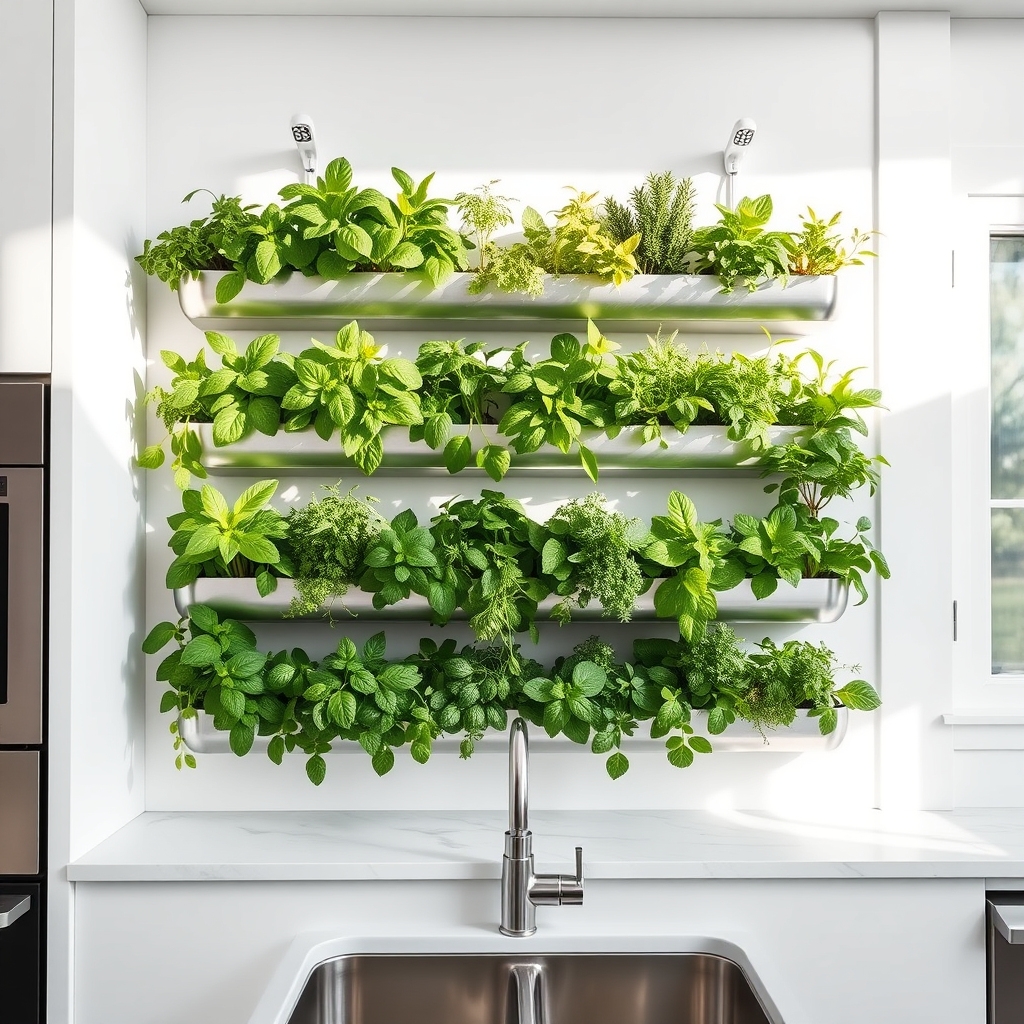 kitchen herb garden wall