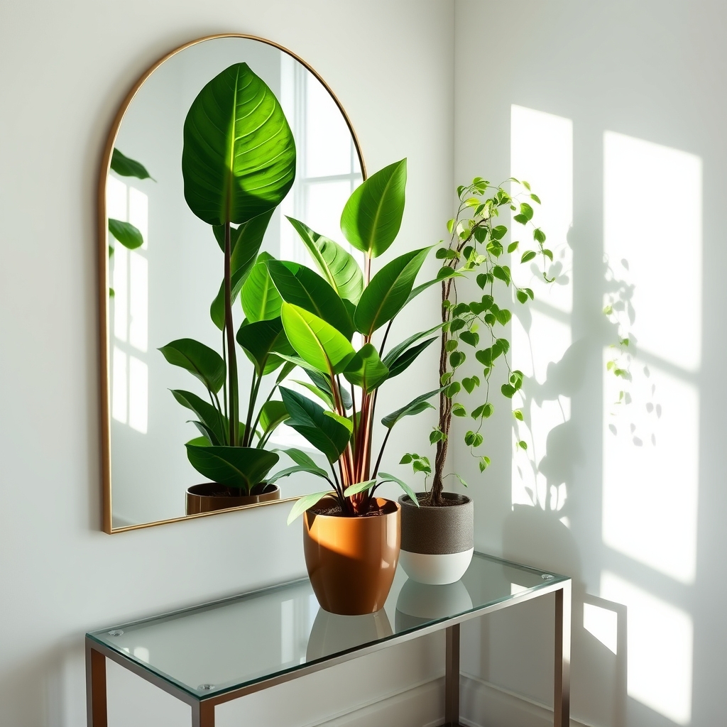 light reflecting plant arrangements