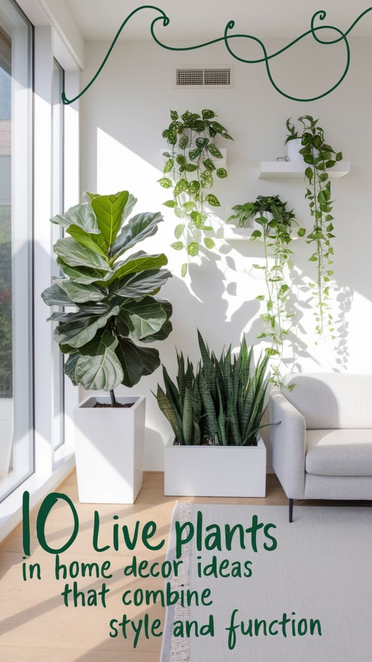 Picture of 10 Live Plants in Home Decor Ideas That Combine Style and Function ...