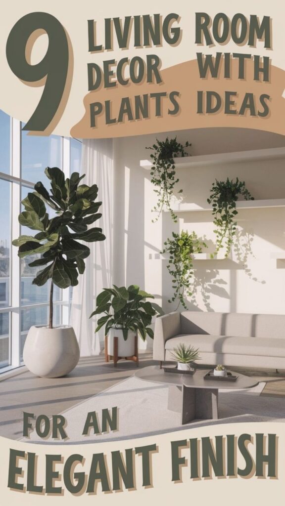 living room decor with plants ideas