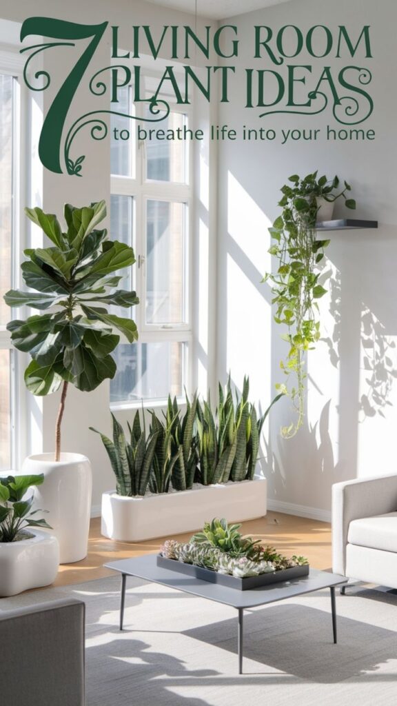 living room plant ideas