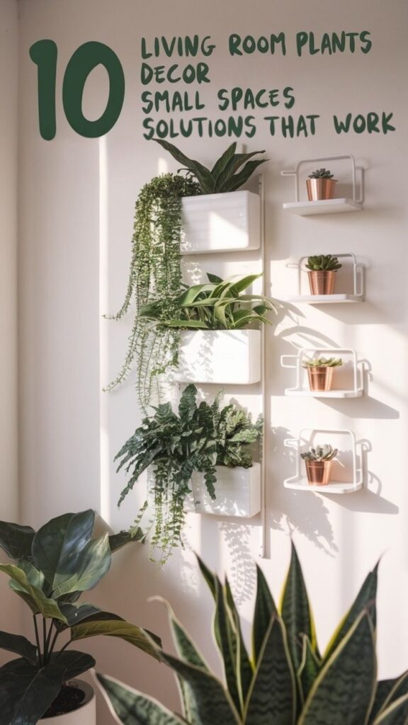 living room plants decor