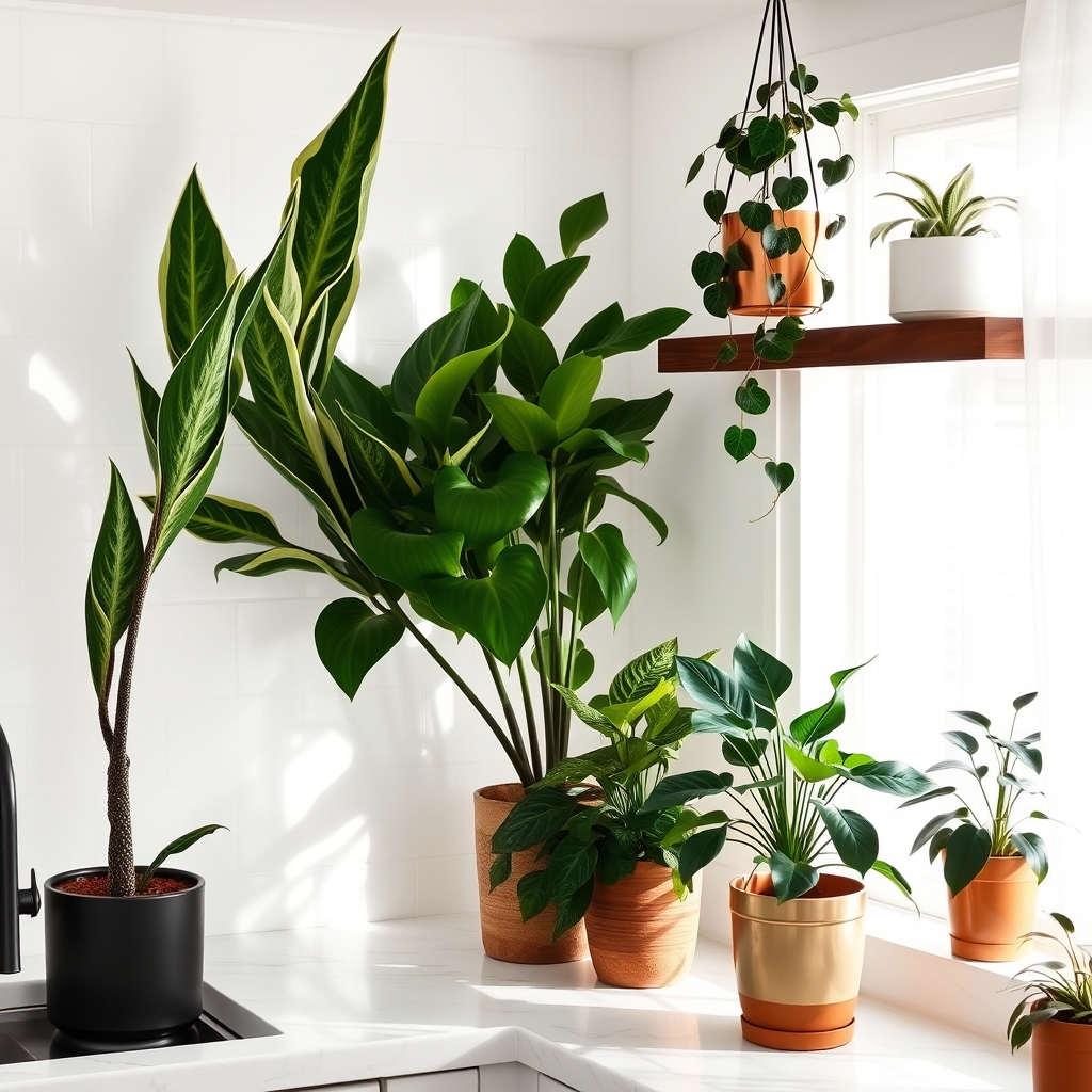 low light kitchen plants