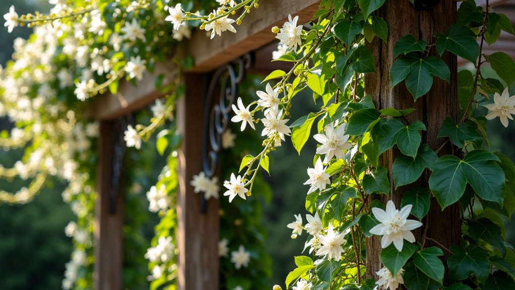 lush climbing plants thrive
