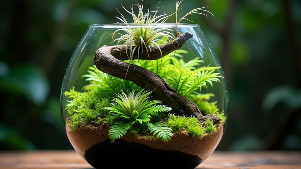 lush ferns and air plants