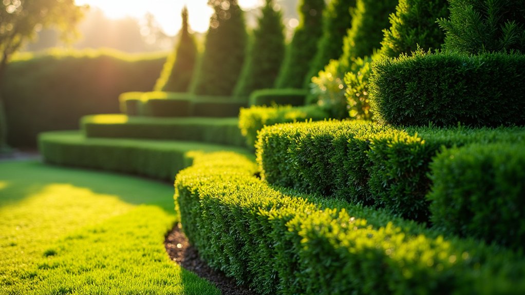 lush green hedge arrangement